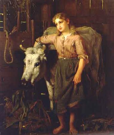John George Brown Cowgirl Sweden oil painting art